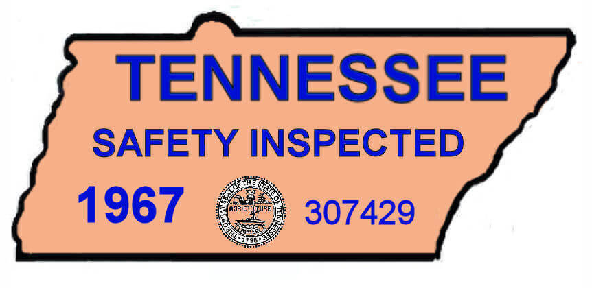 (image for) 1967 Tennessee Safety Check inspection sticker
